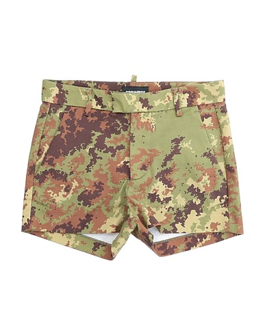 DSQUARED2 Shorts & Bermuda Military green 98% Cotton, 2% Elastane