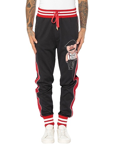 DOLCE&GABBANA Casual trouser Charcoal 100% Cotton, Elastane