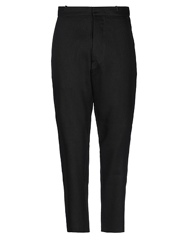 TOM REBL Casual pants Black 52% Linen, 45% Viscose, 3% Acrylic Resin