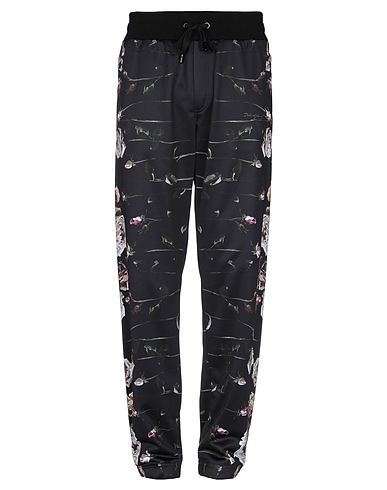 DOLCE&GABBANA Casual trouser Black 100% Polyester, Silk, Elastane