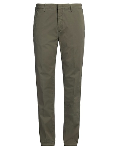 DUNHILL Casual trouser Military green 96% Cotton, 4% Elastane