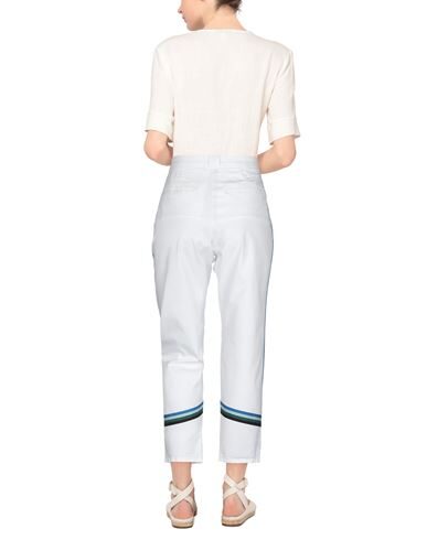 Shop P_jean Woman Pants Ivory Size 4 Cotton, Elastane In White