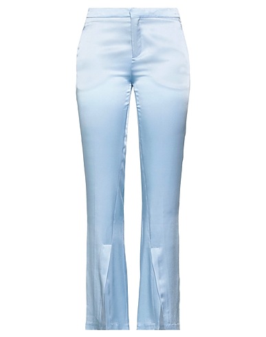 SEMICOUTURE Casual pants Sky blue 82% Acetate, 18% Viscose