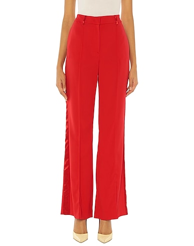 MANILA GRACE Pantalone Rosso 98% Poliestere, 2% Elastan, Acetato, Viscosa