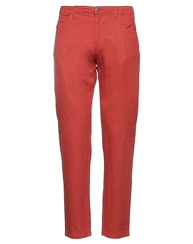 LES COPAINS Casual pants Rust 98% Cotton, 2% Elastane