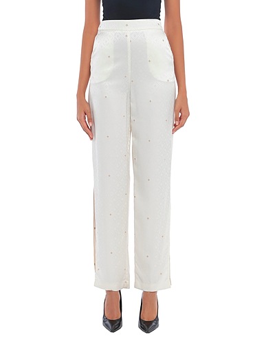 PATRIZIA PEPE Casual trouser Ivory 98% Viscose, 2% Polyester