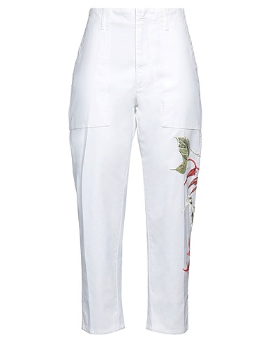 DONDUP Casual pants White 98% Cotton, 2% Elastane