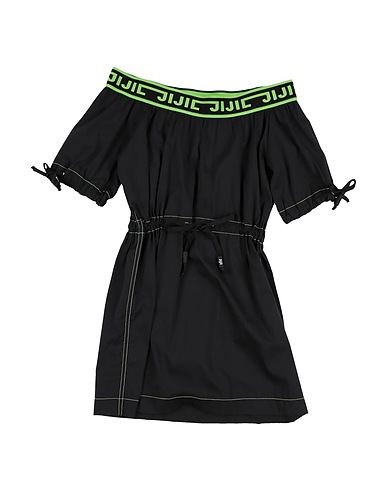 JIJIL JOLIE Dress Black 78% Cotton, 19% Polyamide, 3% Elastic fibres
