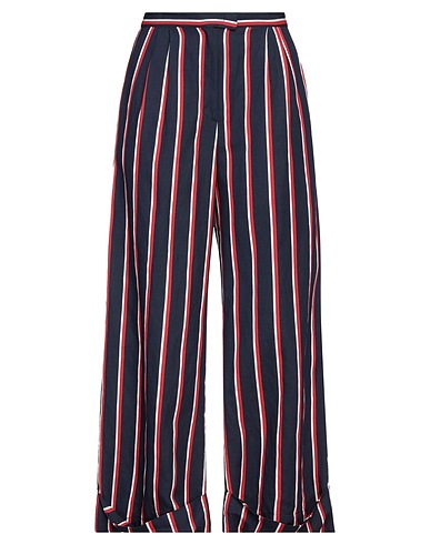 MANILA GRACE Pantalone Blu notte 88% Viscosa, 12% Poliestere