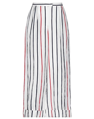 MANILA GRACE Casual trouser White 88% Viscose, 12% Polyester