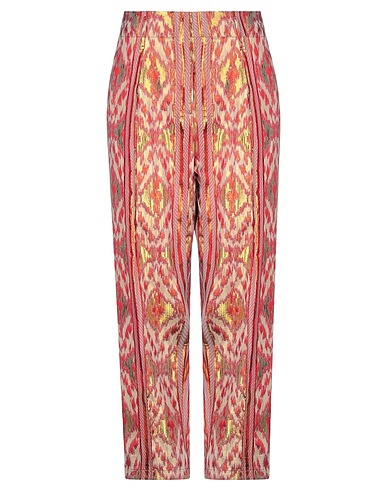 FORTE_FORTE Casual trouser Red 62% Viscose, 25% Cotton, 13% Polyester