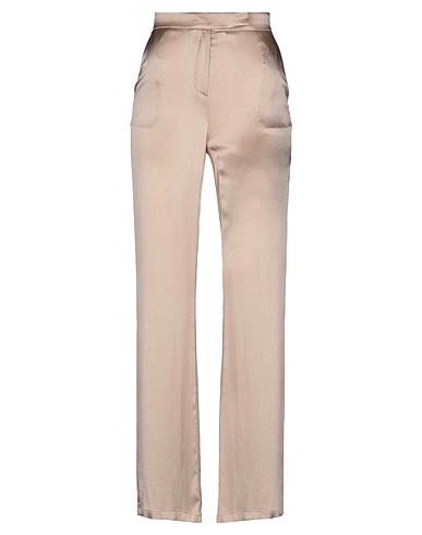 ATOS LOMBARDINI Casual trouser Khaki 65% Acetate, 35% Silk