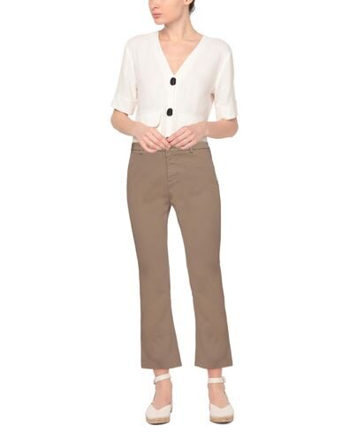 Shop Department 5 Woman Pants Khaki Size 29 Cotton, Elastane In Beige