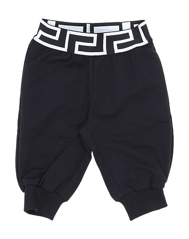 VERSACE YOUNG Casual trouser Black 94% Cotton, 6% Elastane, Polyester, Polyamide