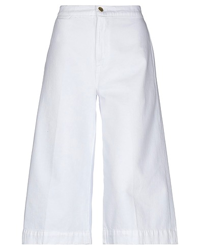 FRAME Denim trousers White 100% Cotton