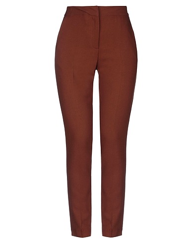MANILA GRACE Casual trouser Brown 81% Viscose, 18% Wool, 1% Elastane