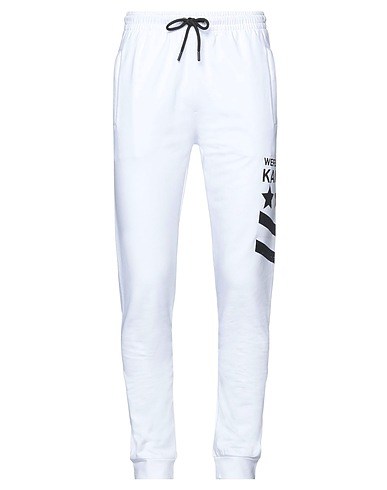 BIKKEMBERGS Pantalón Blanco 95% Algodón, 5% Elastán