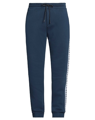 BIKKEMBERGS Casual trouser Navy blue 80% Cotton, 20% Polyester, Elastane