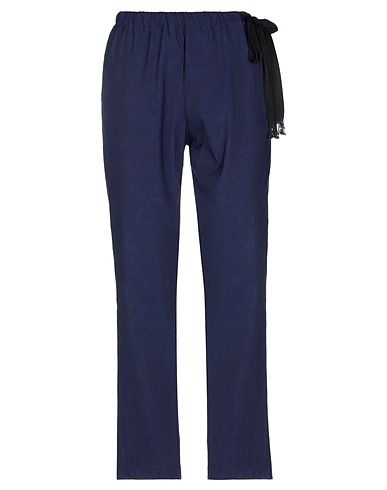 FORTE_FORTE Pantalone Blu notte 50% Cotone, 50% Lino