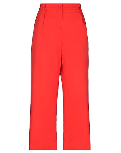 ANONYME DESIGNERS Wide-leg trousers ROSSO 50% Polyamide, 45% Cotton, 5% Elastane