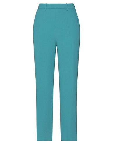FORTE_FORTE Casual trouser Turquoise 70% Acetate, 30% Viscose