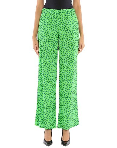 P.A.R.O.S.H. Casual trouser Green 93% Silk, 7% Elastane