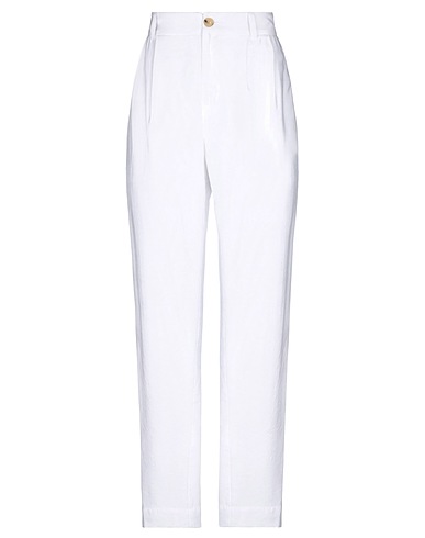 VINCE. Casual trouser White 88% Viscose, 12% Polyamide