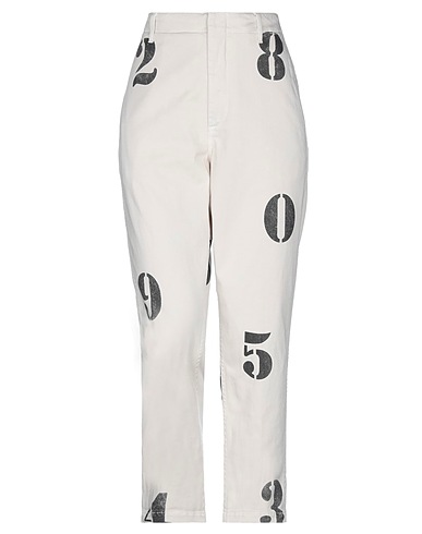DONDUP Casual trouser Ivory 98% Cotton, 2% Elastane