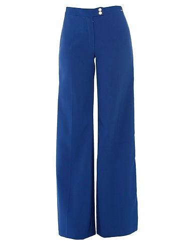 ELISABETTA FRANCHI Casual trouser Blue 87% Polyester, 13% Elastane