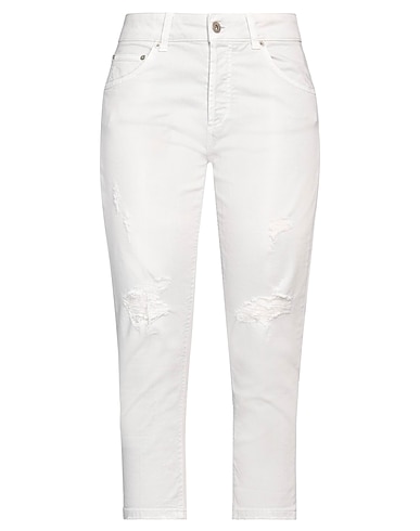 DONDUP Denim trousers Light grey 98% Cotton, 2% Elastane