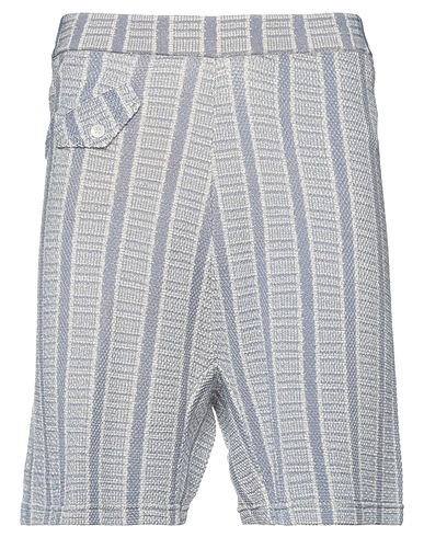 MARNI Shorts & Bermuda Slate blue 100% Cotton, Mother-of-pearl