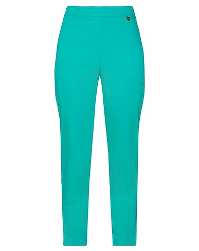 TWINSET Casual trouser Emerald green 60% Cotton, 38% Modal, 2% Elastane