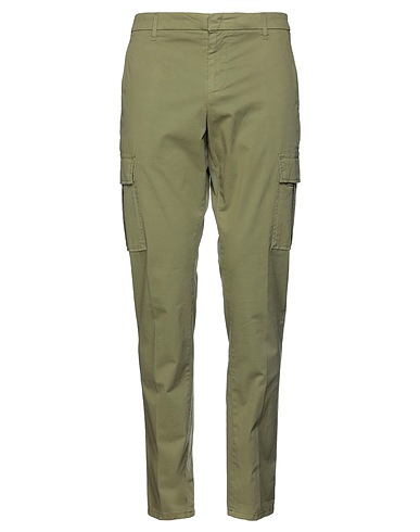 DONDUP Casual trouser Sage green 96% Cotton, 4% Elastane