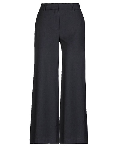TRUE ROYAL Casual pants Black 57% Linen, 20% Cotton, 18% Polyamide, 5% Elastane