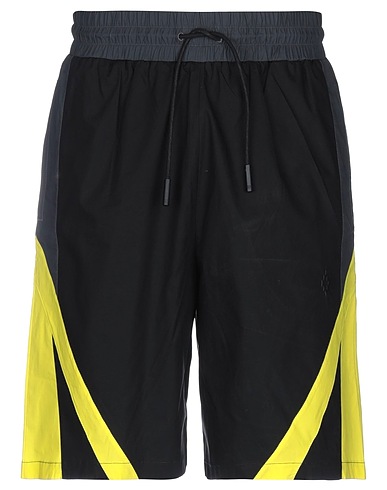 MARCELO BURLON Shorts & Bermuda Black 100% Cotton, Polyester