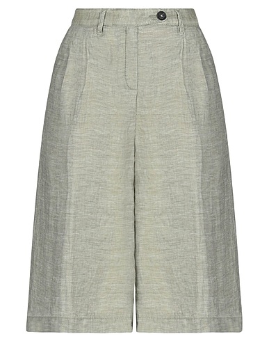 MASSIMO ALBA Shorts & Bermuda Military green 100% Linen