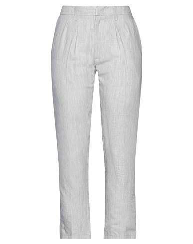 DONDUP Casual trouser Taupe 62% Linen, 38% Viscose
