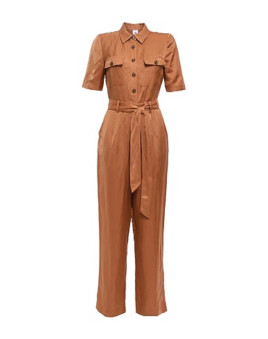 IRIS & INK Jumpsuits and Dungarees Brown 73% Rayon, 27% Linen