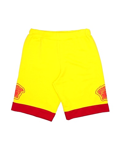 VERSACE YOUNG Shorts & Bermuda Yellow 100% Cotton