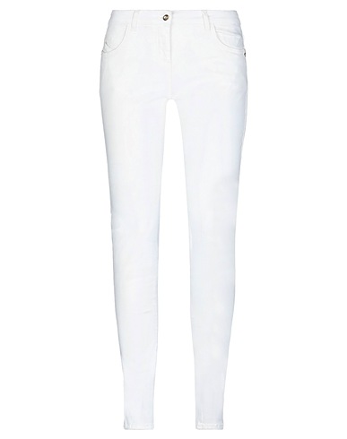 PATRIZIA PEPE Denim trousers White 91% Cotton, 5% Polyester, 4% Elastane