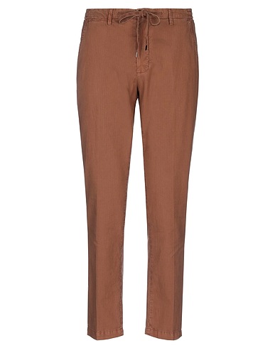 BRIGLIA 1949 Casual trouser Brown 72% Cotton, 27% Linen, 1% Polyester