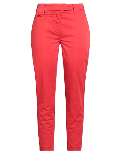 DONDUP Casual trouser Tomato red 97% Cotton, 3% Elastane