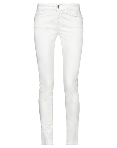 RELISH Casual trouser White 97% Cotton, 3% Elastane