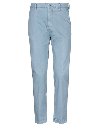 BE ABLE Casual trouser Pastel blue 97% Cotton, 3% Elastane