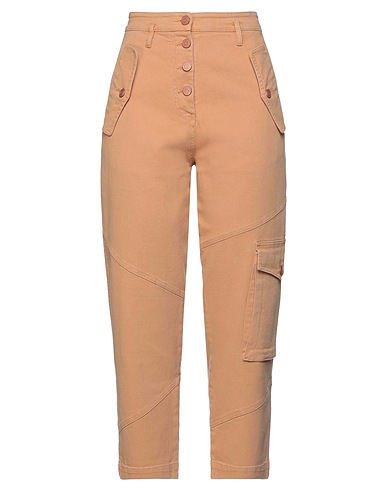 8PM Casual pants Camel 97% Cotton, 3% Elastane