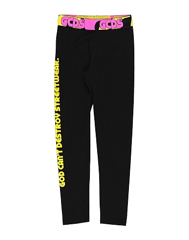 GCDS MINI Leggings Black 90% Cotton, 10% Lycra®
