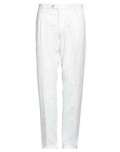 FEDELI Pantalone Bianco 95% Cotone, 3% Cachemire, 2% Elastan