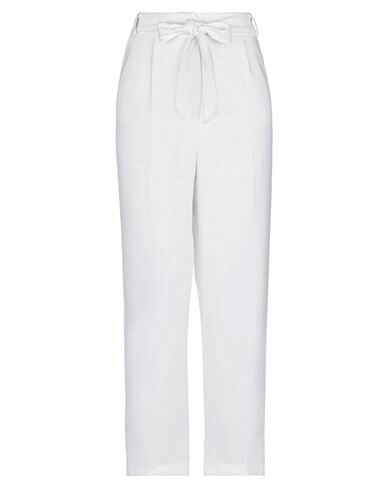 Soallure Woman Pants White Size 8 Polyester, Elastane