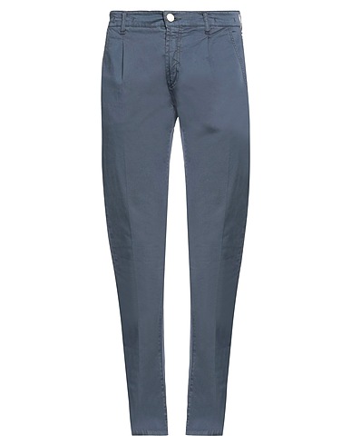MICHAEL COAL Casual trouser Navy blue 98% Cotton, 2% Elastane