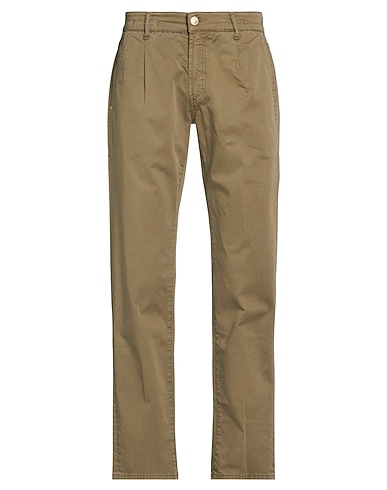 MICHAEL COAL Casual pants VERDE MILITARE 98% Cotton, 2% Elastane